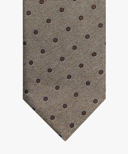 Profuomo Brown silk-cotton tie