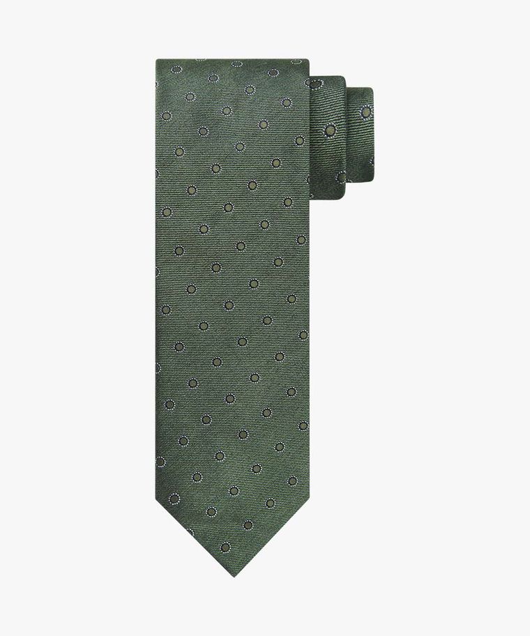 Armeegrüne Seiden-Baumwoll-Krawatte