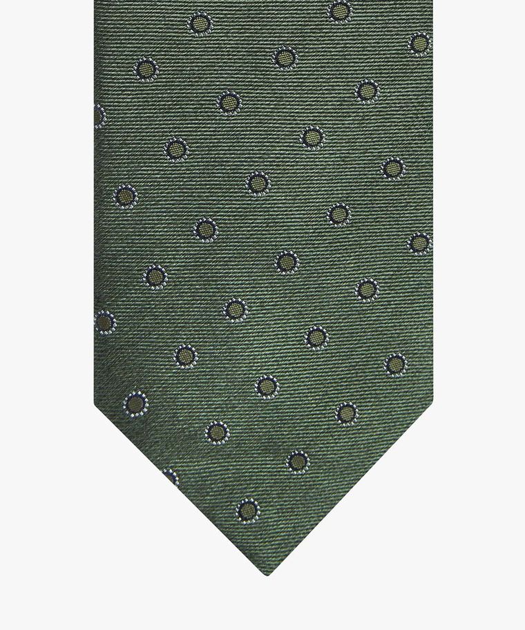 Armeegrüne Seiden-Baumwoll-Krawatte
