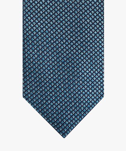 Profuomo Blaue Seiden-Baumwoll-Krawatte