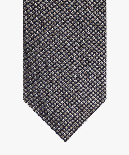 Profuomo Brown silk-cotton tie