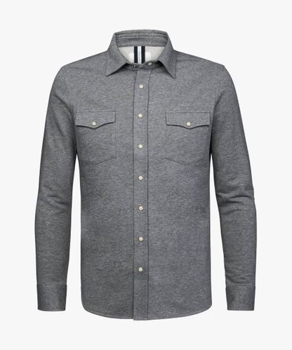 Profuomo Grey french terry overshirt