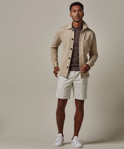 Profuomo Beige knitted overshirt