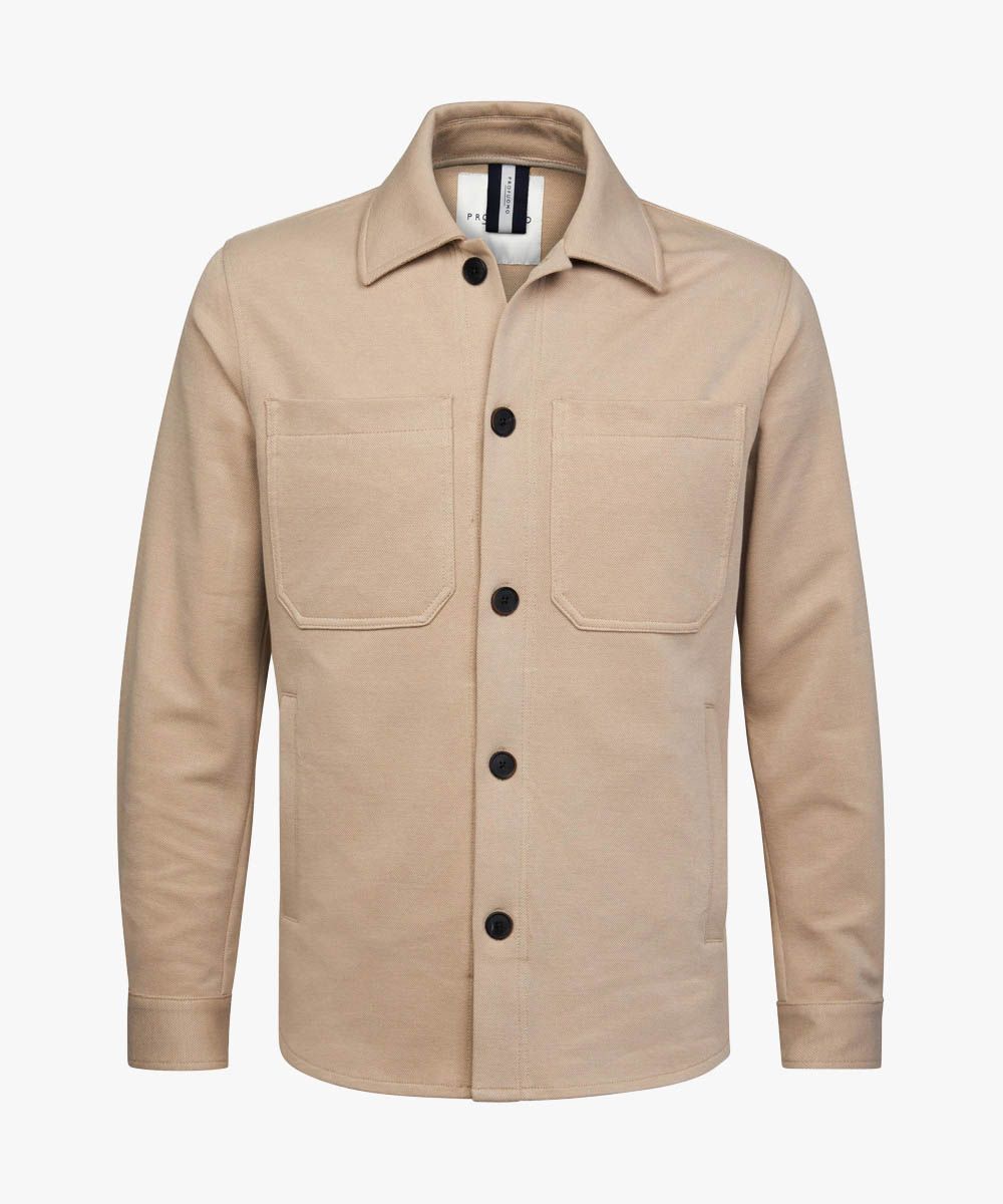 Beige knitted overshirt
