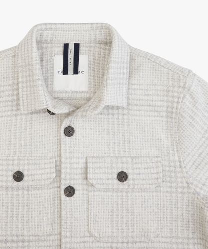 Profuomo Graues Knitted-Overshirt, Wolle