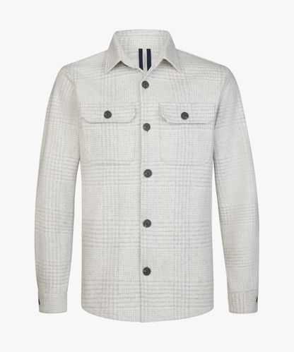 Profuomo Grijs wol knitted overshirt