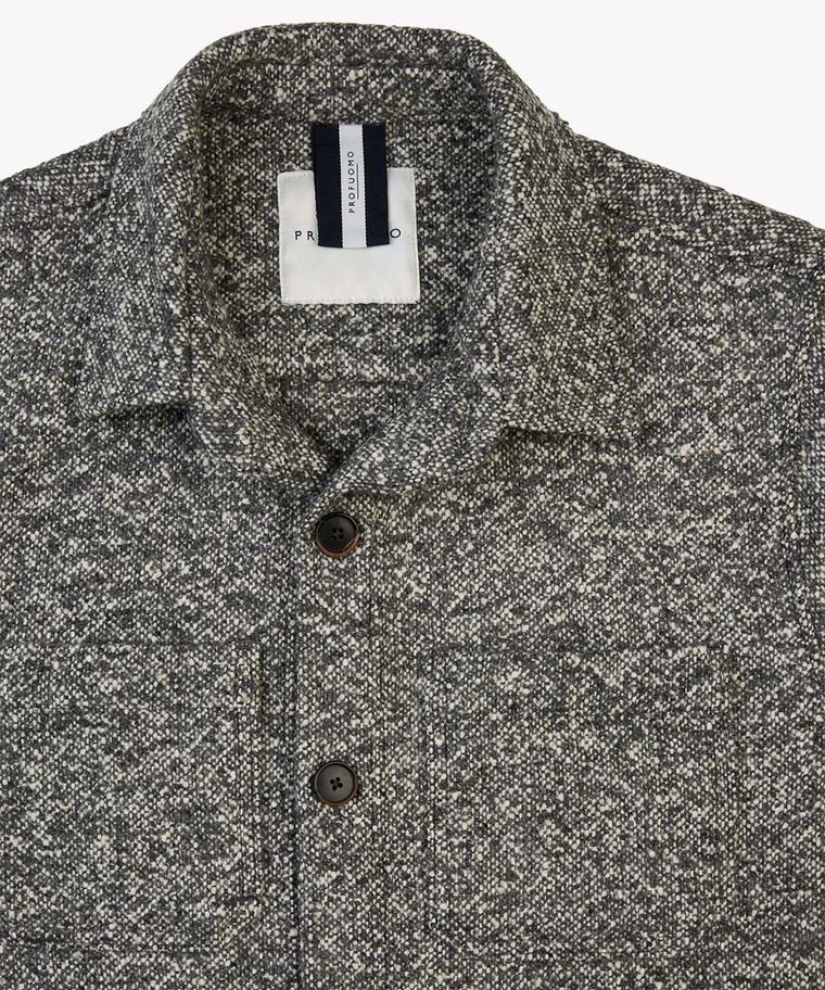 Bouclé wool overshirt