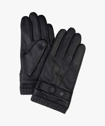 Profuomo Black leather gloves