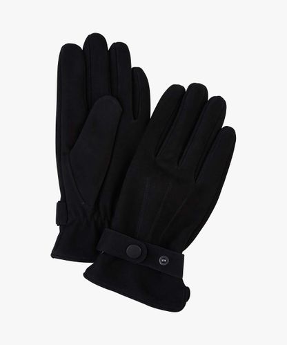 Profuomo Black nubuck gloves