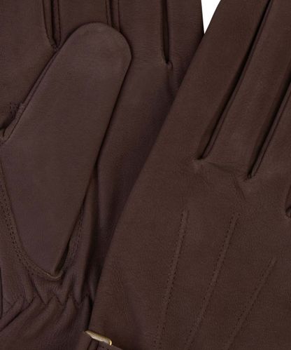 Profuomo Brown nubuck gloves