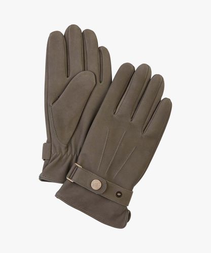Profuomo Green nubuck gloves