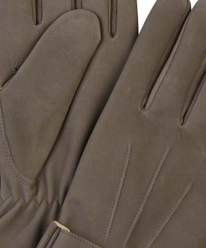 Profuomo Grüne Handschuhe aus Nubuk