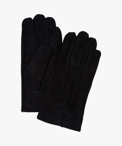 Profuomo Zwarte suède handschoenen
