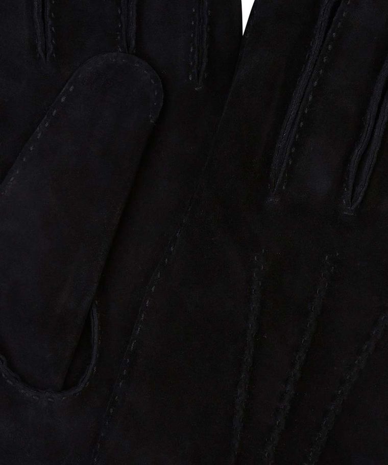 Zwarte suède handschoenen