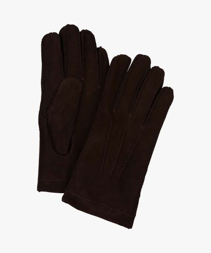 Profuomo Braune Handschuhe aus Wildleder