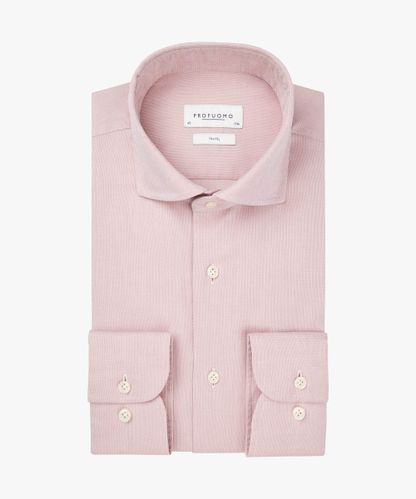 Profuomo Pink dobby travel shirt