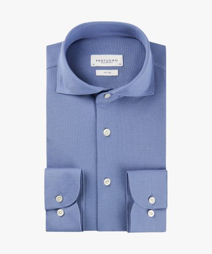 Profuomo Mid blue knitted shirt