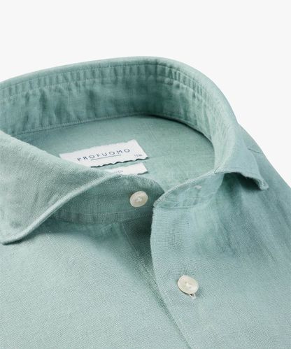 Profuomo Green linen shirt