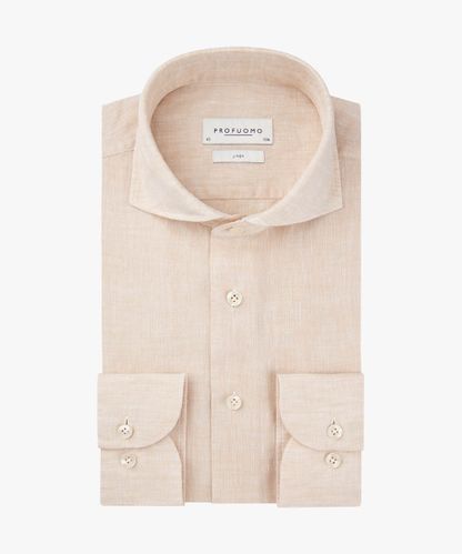 Profuomo Beige linen shirt