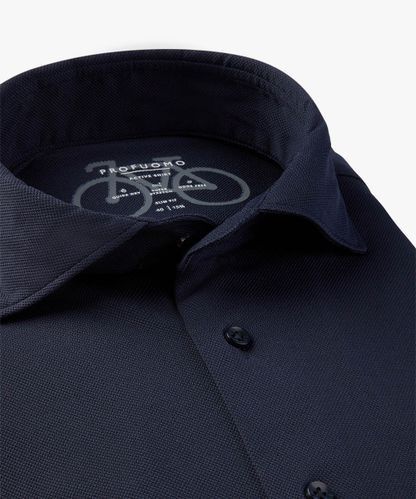 Profuomo Navy knitted tech shirt