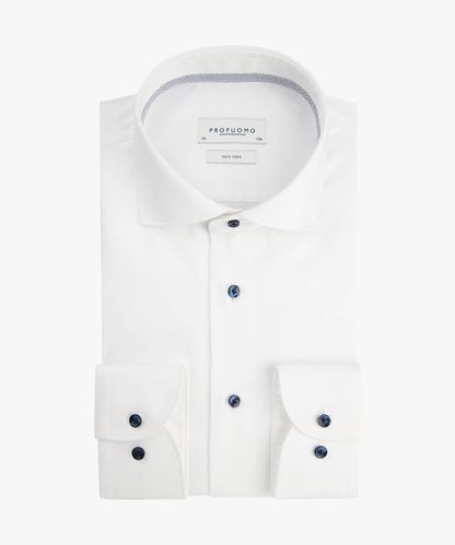 Profuomo White fine twill shirt