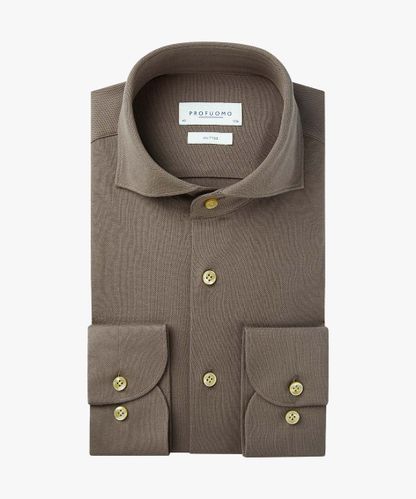 Profuomo Brown knitted shirt