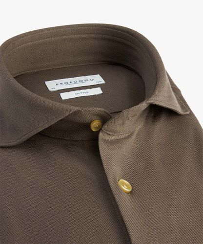 Profuomo Brown knitted shirt