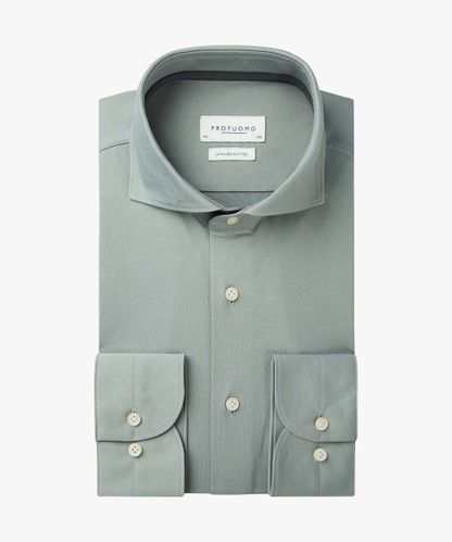 Profuomo Green Japanese knitted shirt
