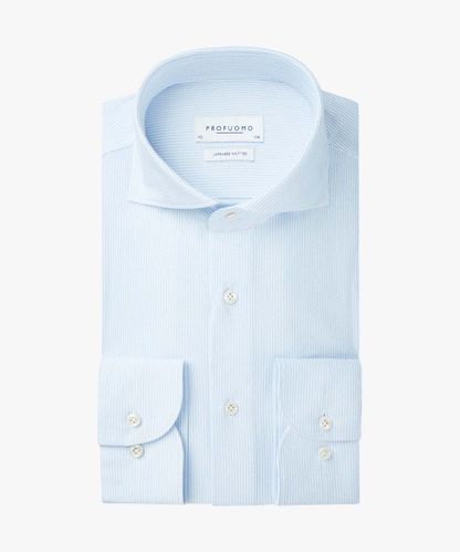 Profuomo Blue Japanese knitted shirt
