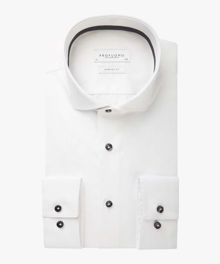 Weißes Super Slim Fit-Hemd mit Stretch