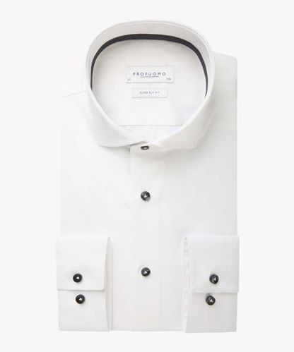 Profuomo White super slim-fit stretch shirt