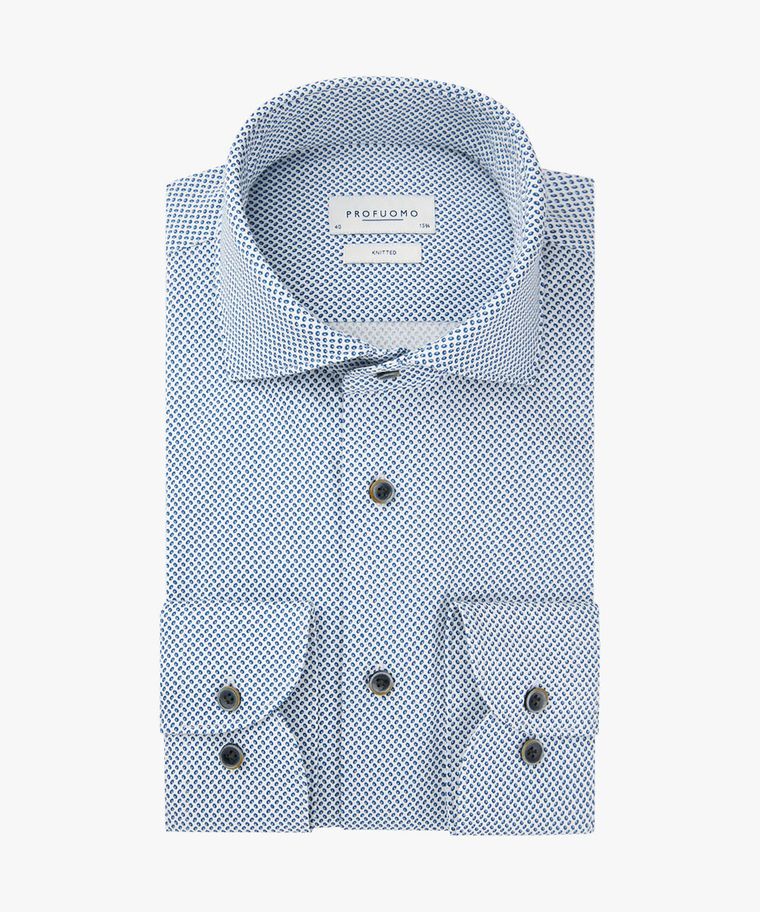 Marineblaues Hemd aus Single-Jersey