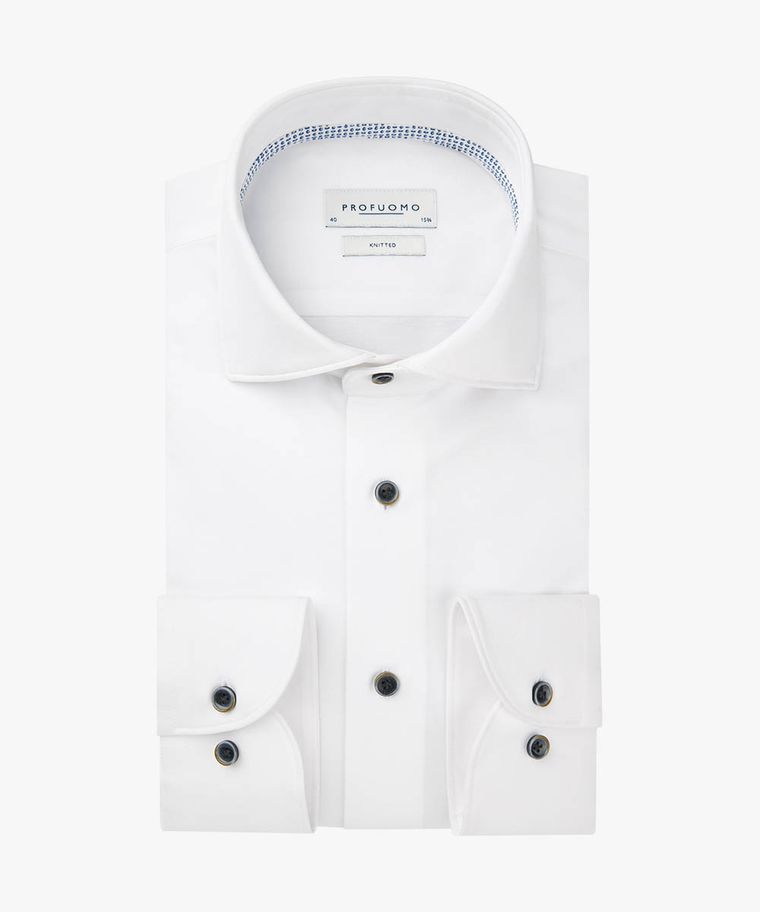 Weißes Hemd aus Single-Jersey