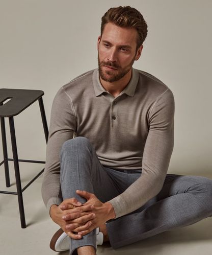 Profuomo Poloshirt in Taupe