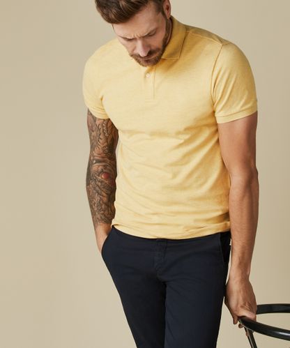 Profuomo Gelbes Piqué-Poloshirt