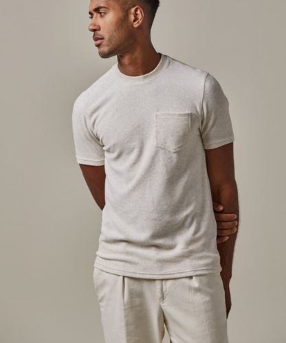 Profuomo Beige toweling t-shirt