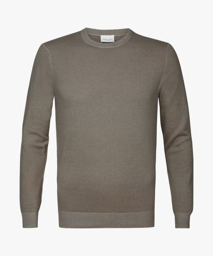 Profuomo Taupe, Rundhalspullover, Wolle