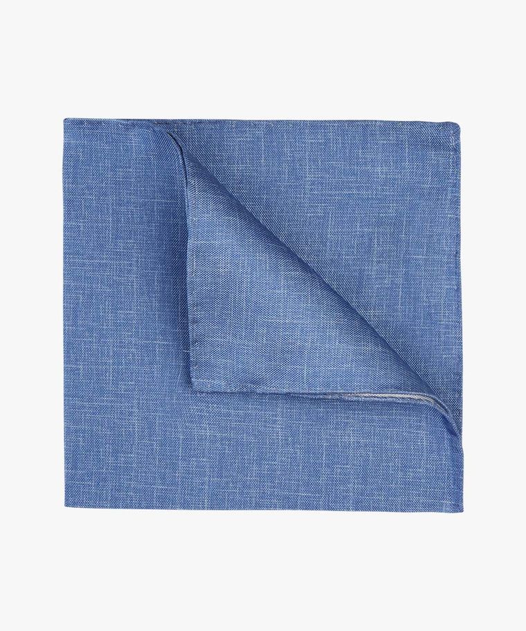 Blue silk pocket square