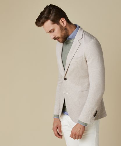 Profuomo Beige knitted colbert