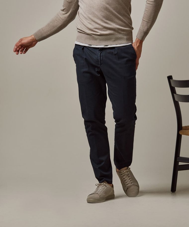 Navy relaxed fit chino