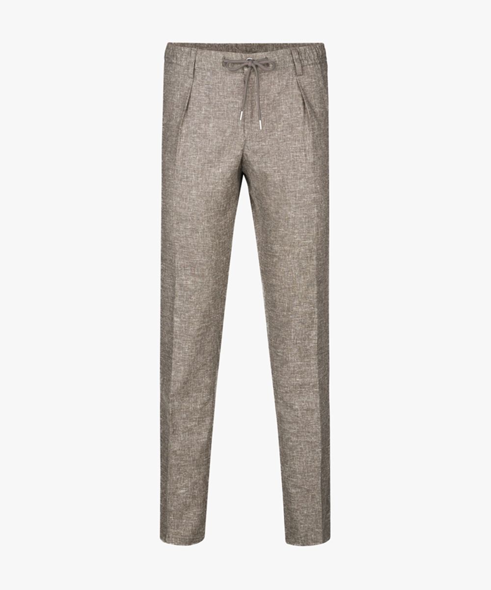 Bruine linnen blend sportcord