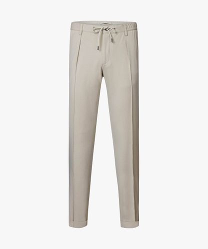 Profuomo Tech-Knitted Sportcord-Hose in Beige