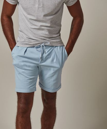 Profuomo Blauwe sportcord shorts