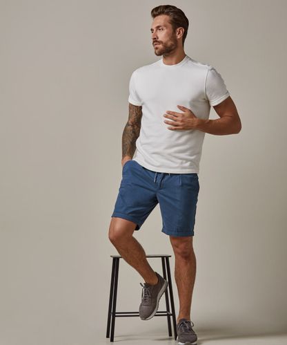 Profuomo Sportcord-Shorts in verwaschenem Blau