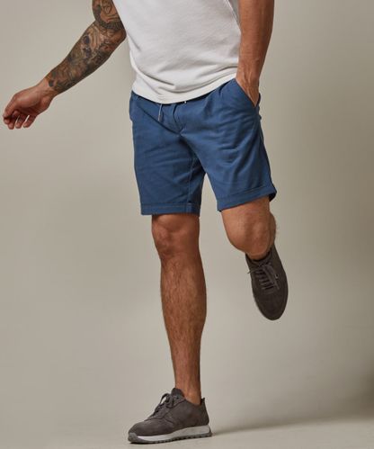 Profuomo Sportcord-Shorts in verwaschenem Blau
