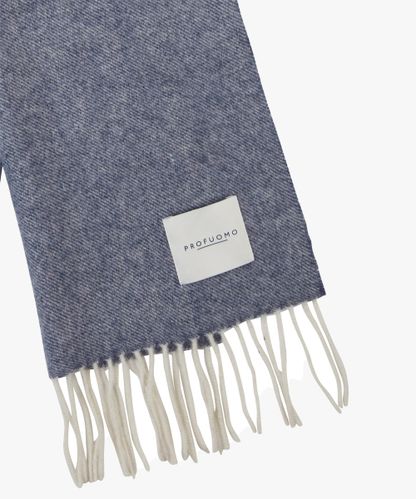 Profuomo Blue lambswool scarf