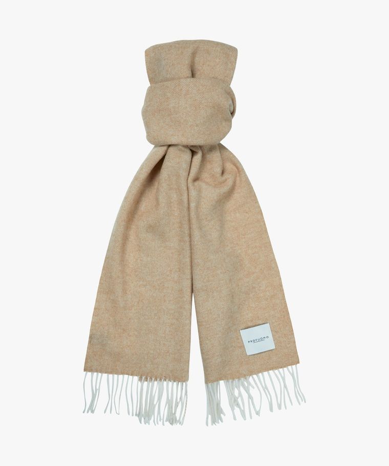 Camel lambswool scarf