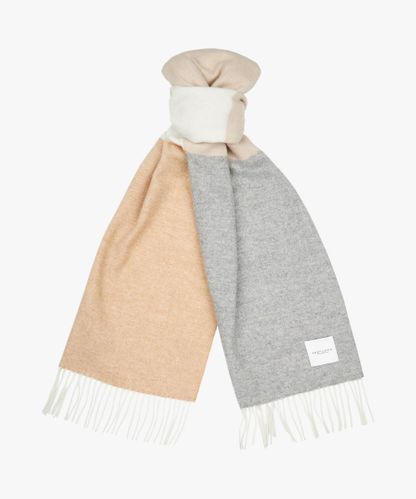 Profuomo Colour block lambswool scarf