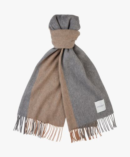 Profuomo Camel oversized lambswool scarf