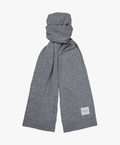 Profuomo Grijze wol-cashmere knitted sjaal